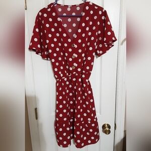 Red And White Polka Dot Dress